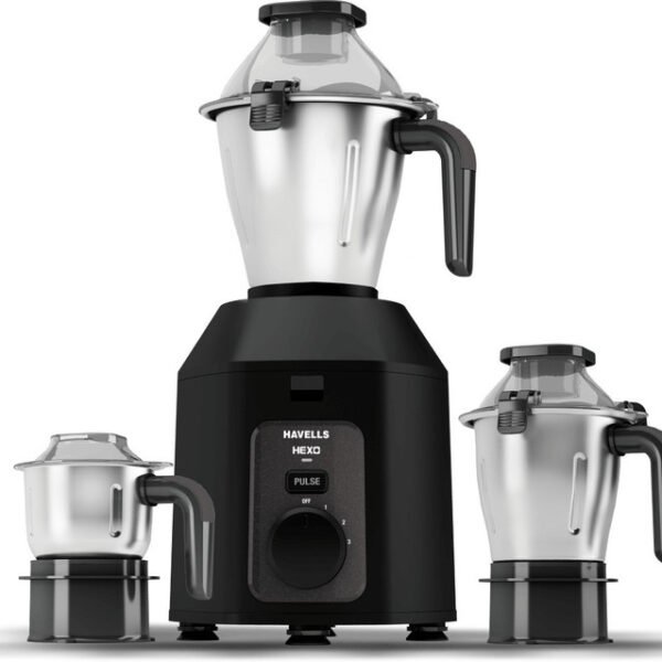 Havells Hexo Plus 1100W Mixer Grinder 3Jar Black