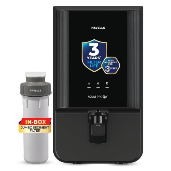 Havells Aquas Pro 3X RO+UV+Copper+Zinc | 7 stage 3 Year Filter Life Water Purifier
