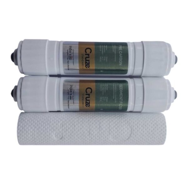 Lexcru Cruze Standard Plus Inline Sediment+Pre Carbon+PP Spun Filter | Suitable for All Water Purifier