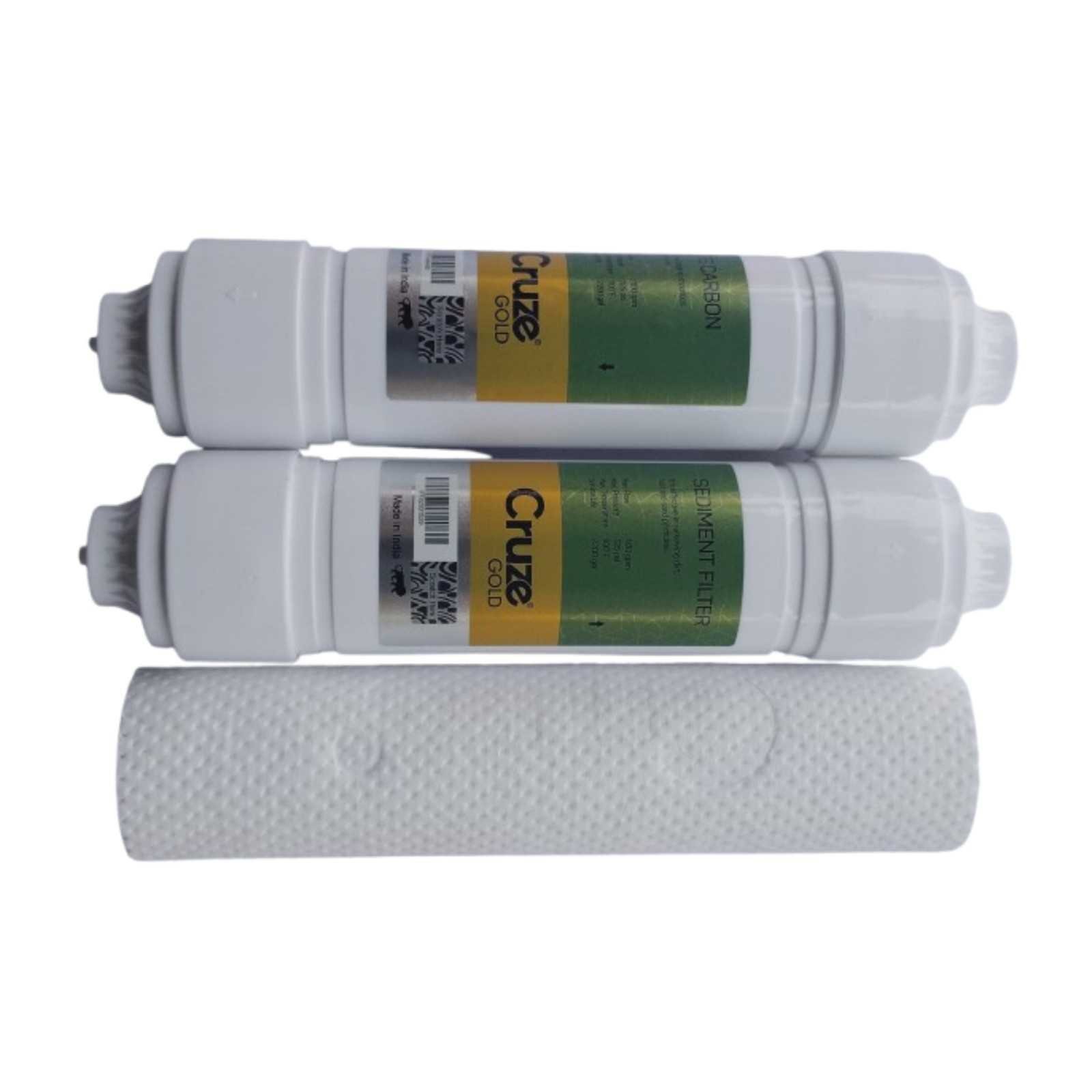 Lexcru Cruze Gold Inline Sediment+Pre Carbon+PP Spun Filter | Suitable for All Water Purifier