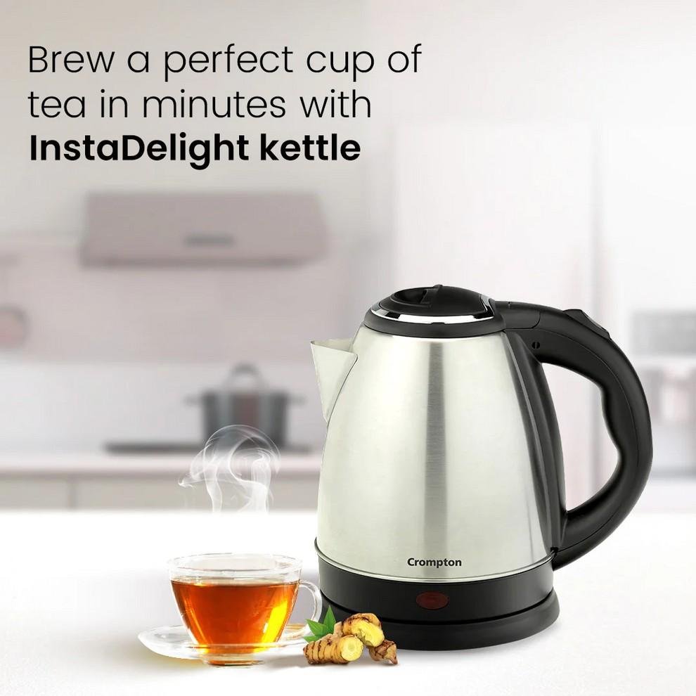 Crompton Nigella Kettle Stainless Steel 1.5 Ltr | SuperFast Boiling | Auto Shut Off | 2 Year Warranty - Image 2
