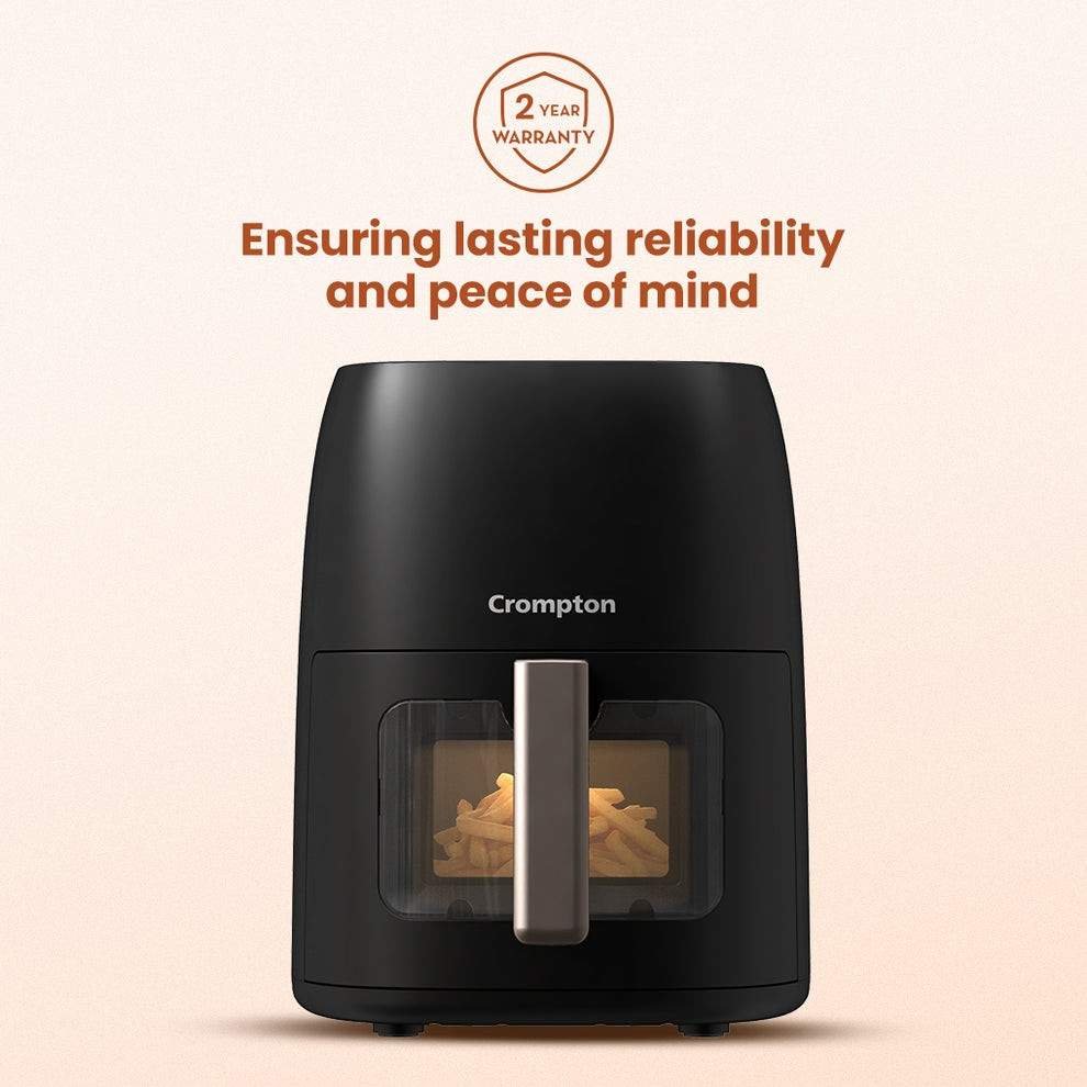 Crompton Ameo DLX 4.2L Air Fryer | 1450W Super Helix Heating | Oil-Free Healthy Cooking | Digital Display with Indian Preset Menus | 2 Year Warranty - Image 4