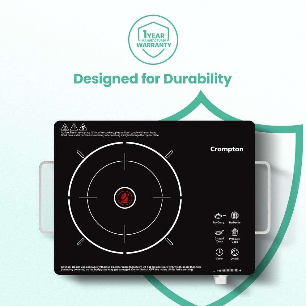 Crompton Infraserve 2200 W Infrared Cooktop | Touch Panel | One Year Warranty - Image 5