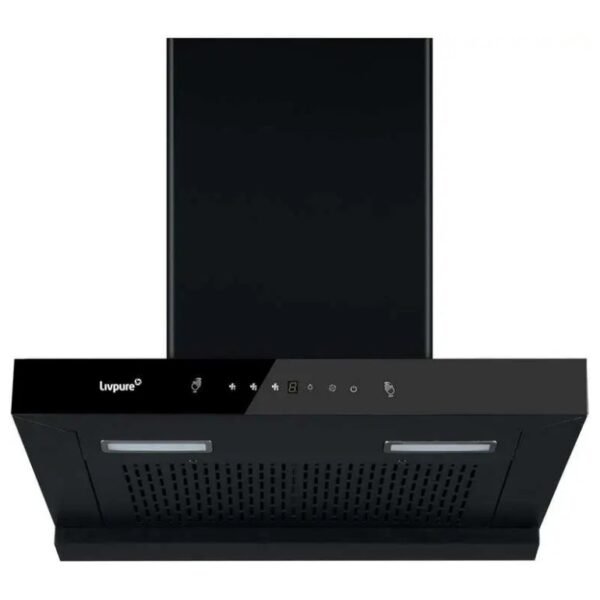 Livpure Ether-60 Auto Clean Wall Mounted Chimney (Powerful Suction-1350 m3/h Black)