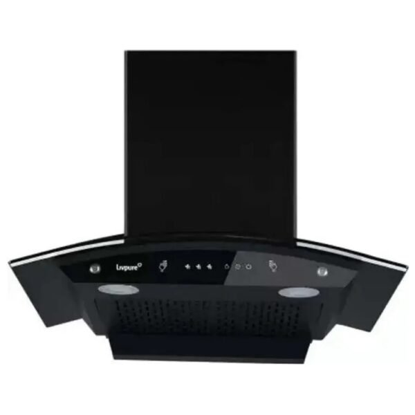 Livpure Swirl-75 Auto Clean Wall Mounted Chimney (Powerful Suction-1400 m3/h Black)