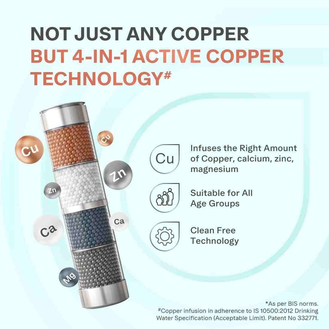 Eureka Forbes Aquaguard Enrich Hyde UTC RO+UV Active Copper Alkaline Water Purifier - Image 4